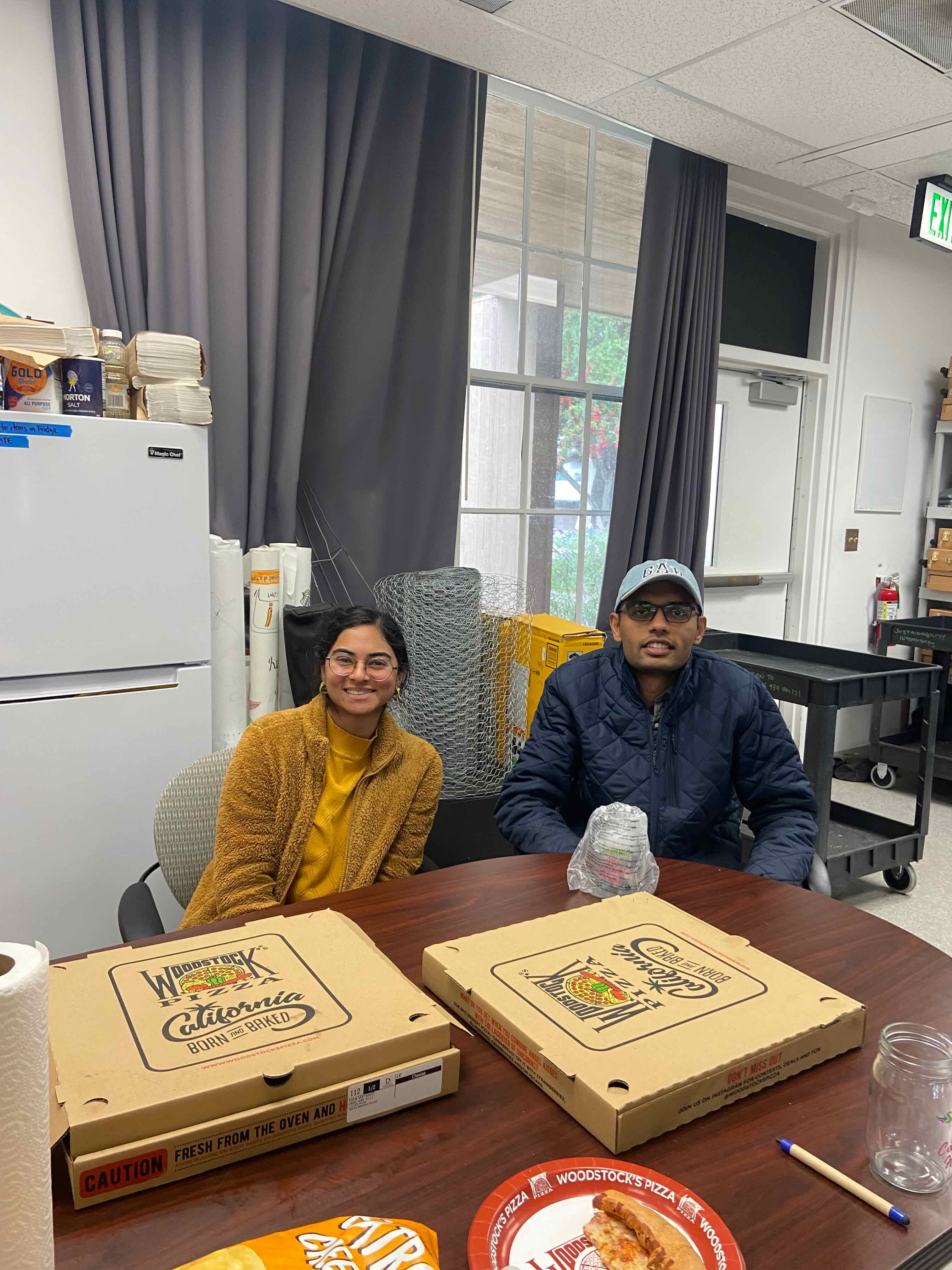 Photo of two participants at a celebratory event for the challenge 