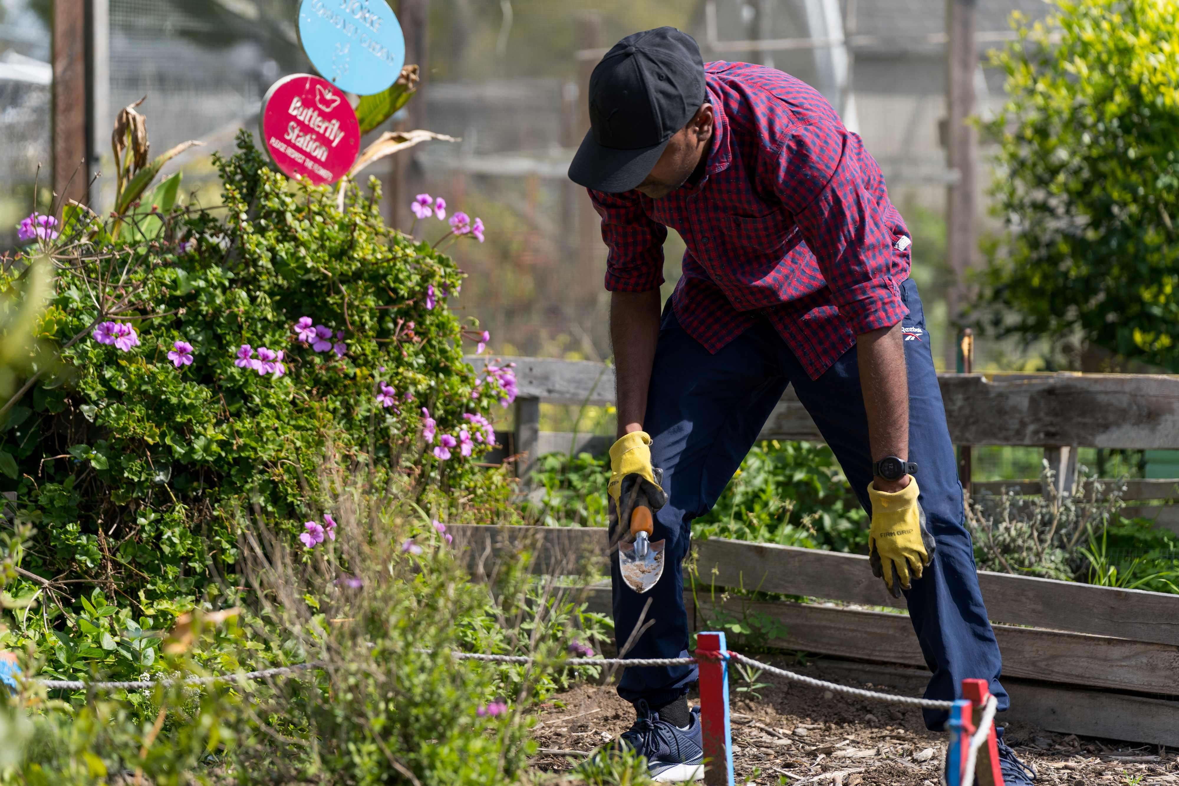Garden volunteer at Storke FSH